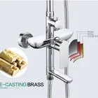 Rapsel Rainfall Wall Mounted Hand Shower Set Brass Wall-mount Bath Tub Rain-style Shower Faucet