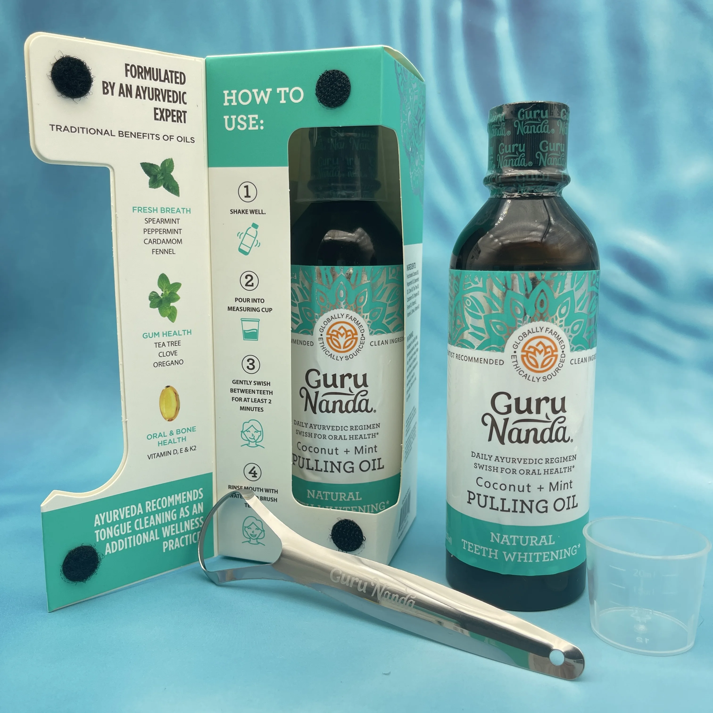 Guru Nanda Pulling Oil For Teeth Whitening Natural Teeth Whitening Alcohol Free Mouthwash Buy