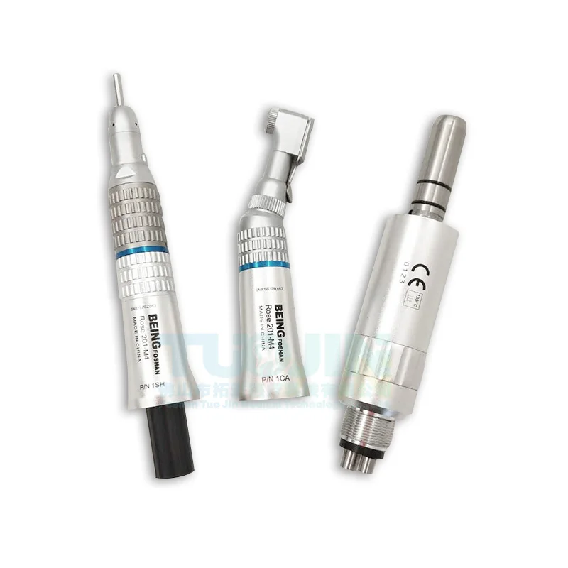 Dental Low-Speed Handpiece With Contra Angle & Straight Nosecone – E-Type 4-Hole Air Motor For Lab & Clinical Use 3 thumbnail image