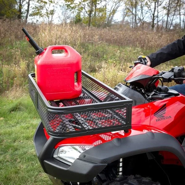 Quad ATV Front Basket for Packaging with Hints Universal Metal Robust Construction Cargo Rack to Carrying Luggage or Somethings