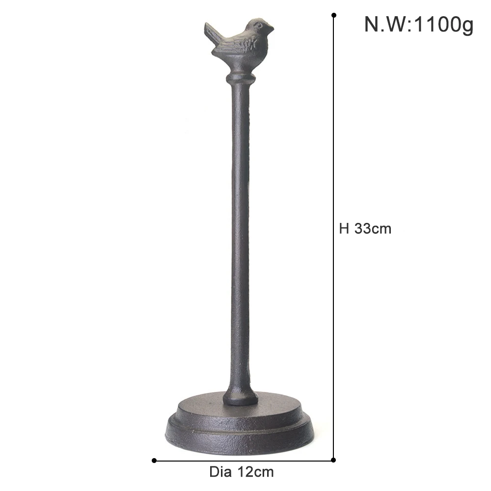 Esschert Design Cast Iron Frog Bathroom Toilet Kitchen Tissue Roll Paper Holder Storage Shelf