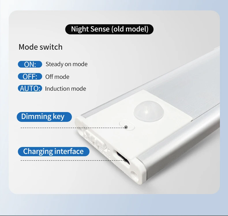 猫眼无线橱柜下照明运动传感器室内壁橱灯下厨房衣柜