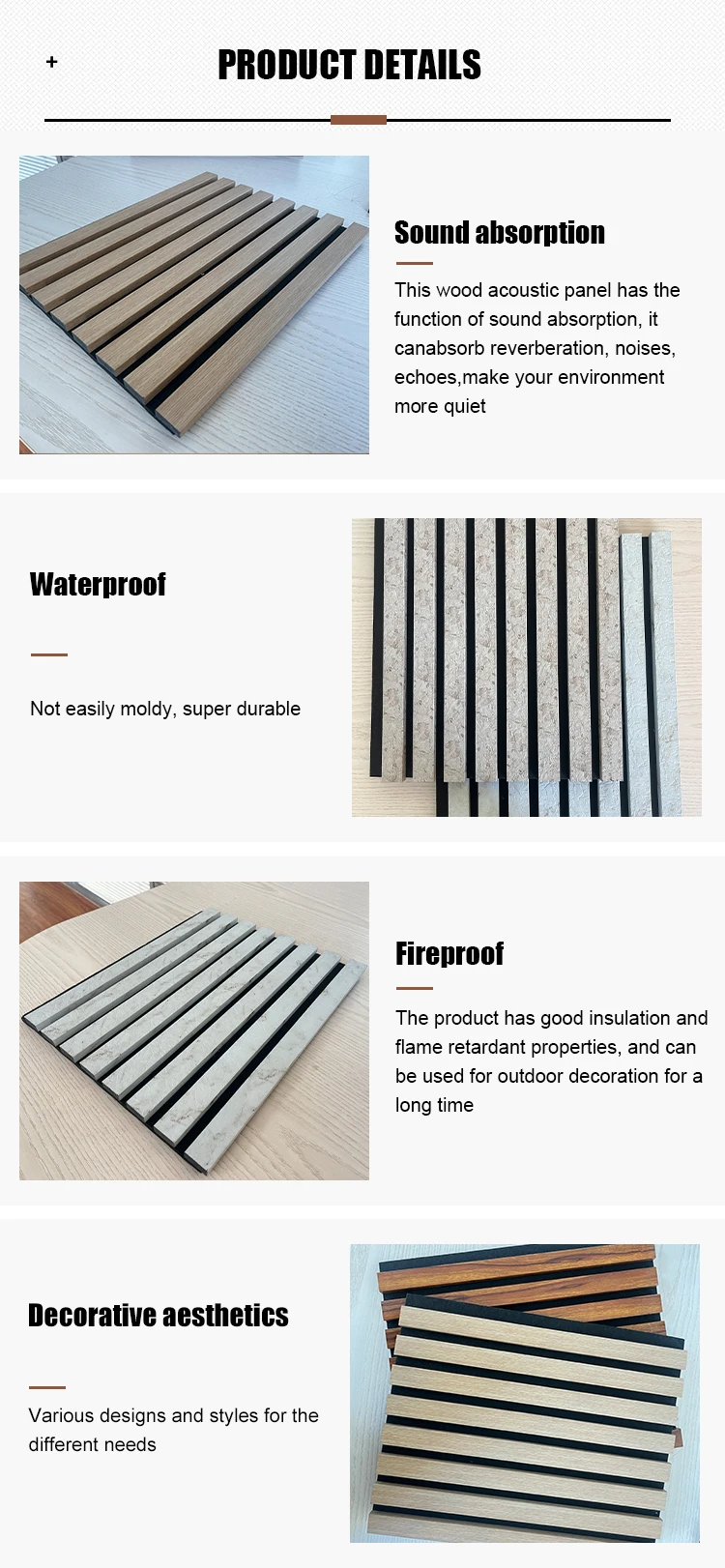 Acoustic Wood Wall Panels Akustikpanel Soundproof Wood Slat Wall ...