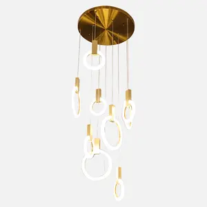 MEIYUN Nordic Simple White Bubble Acrylic Circle Chandelier Modern Luxury Ceiling Light