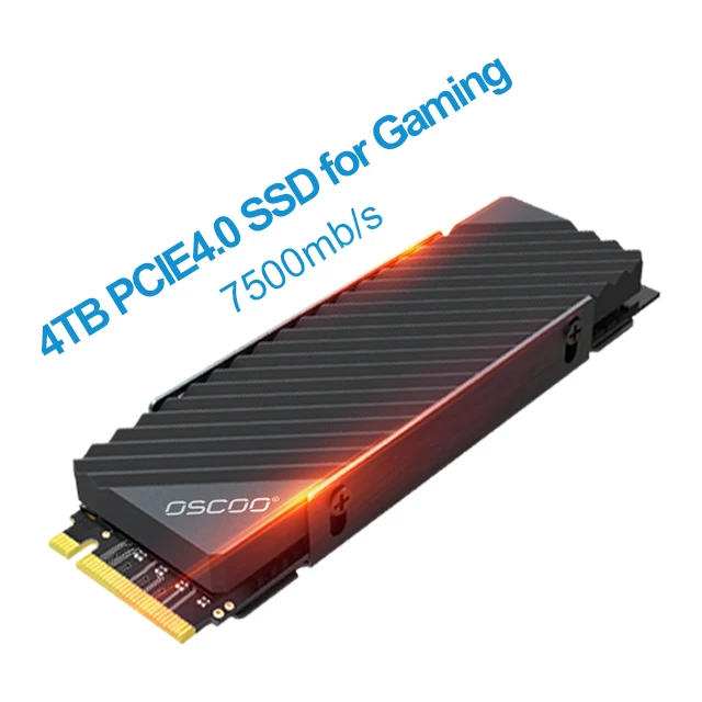 OSCOO Gaming SSD for PS5 Hard Drives 4TB 2TB PCIE NVME SSD 1TB 512GB  7500MB/S Computer Accessories for Gaming Laptop