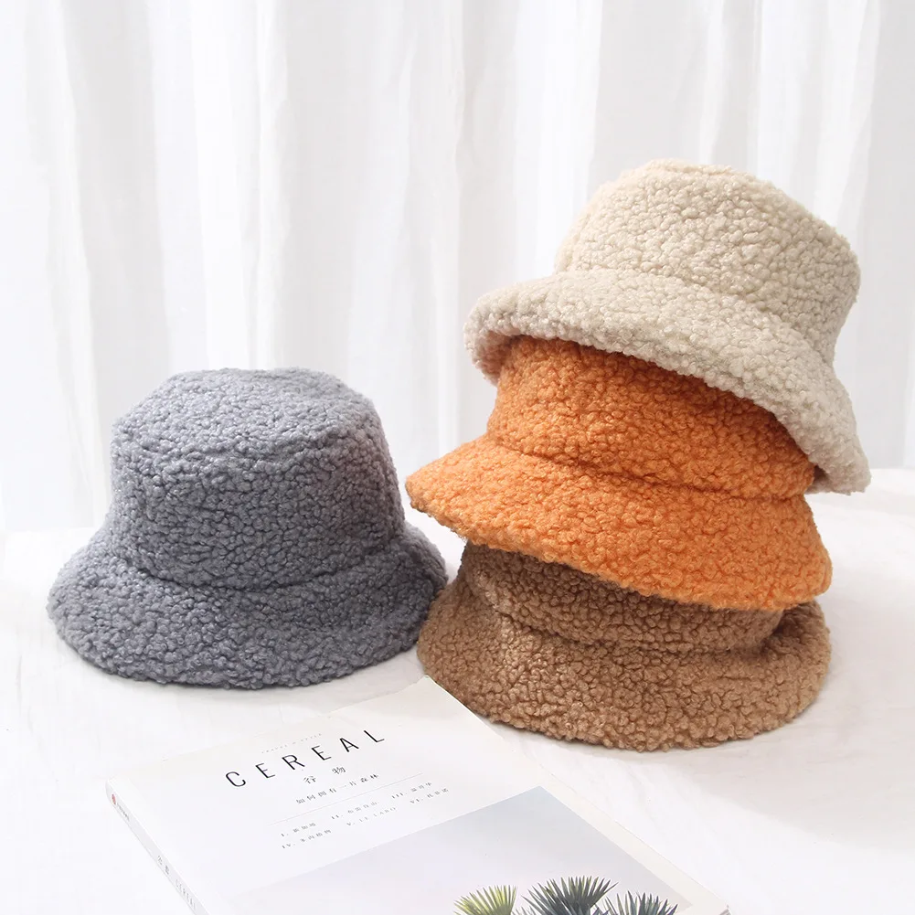 Fisherman Caps Teddy Velvet Warm Ear 