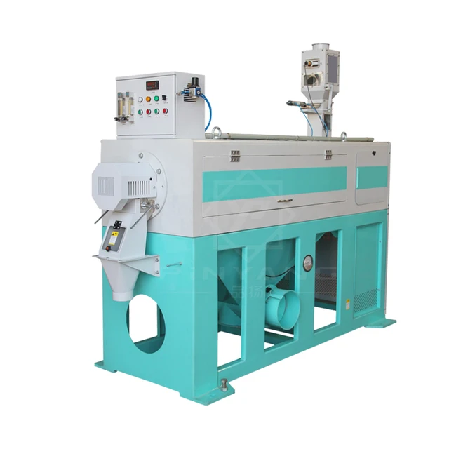 5TPH Output Small Area Rice Mill Core Components Automatic MPG V-50*2C Mist Polisher Durable Engine Motor Water Inlet Control