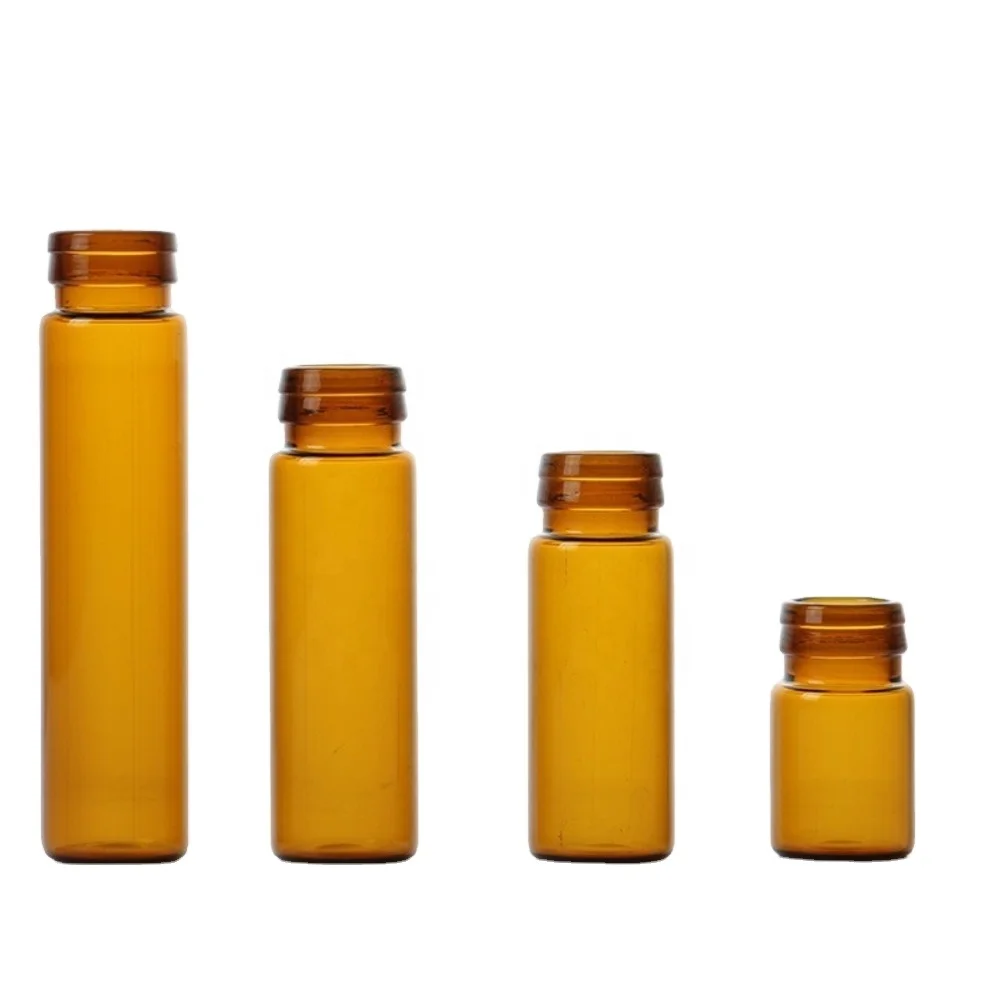 5ml10ml 15ml Wide Mouth Brown Glass Medicine Bottles Vial with Screw Cap