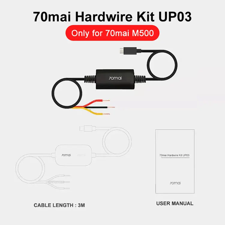 70mai Hardwire Kit UP03 - Connect Dash Cam M500/omni X200