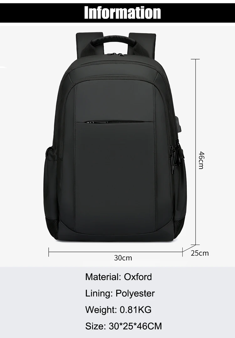 Custom Designer Waterproof 17 Inch Men's Business Anti Theft