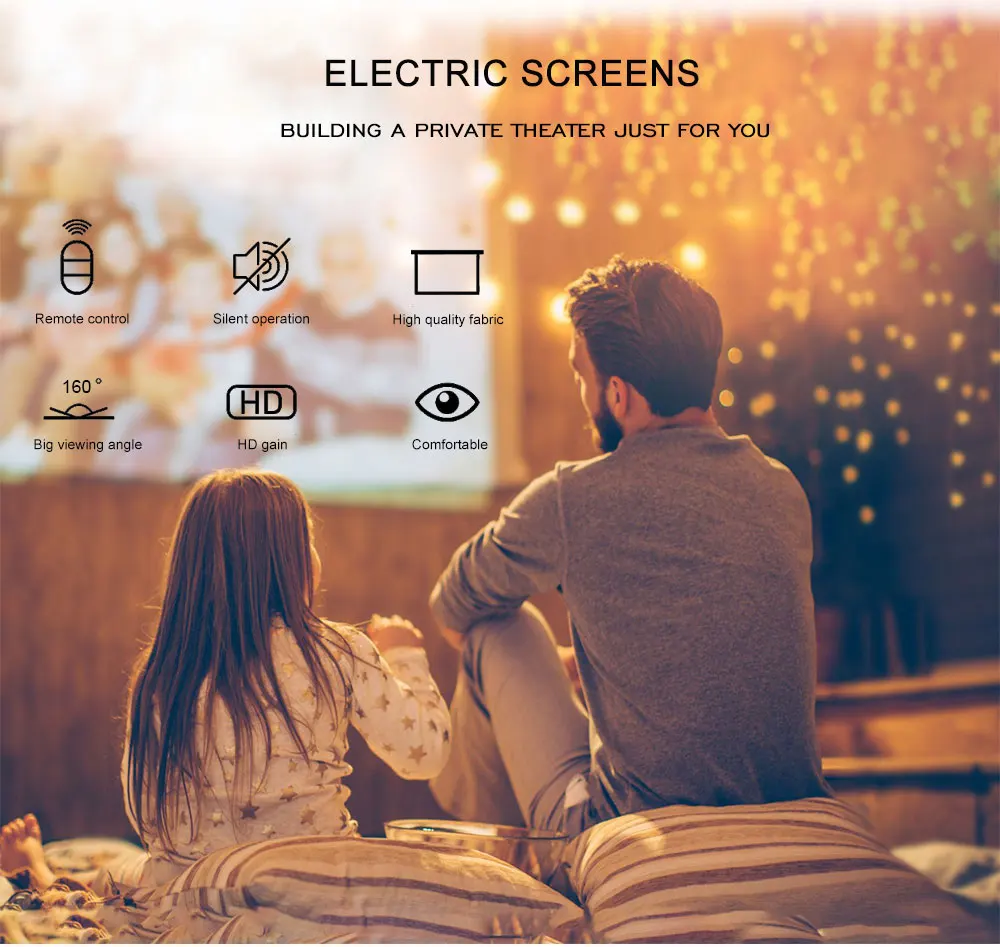 Motorized Projector Screens Tabtension 100"169 4k 8k Hd Ready With