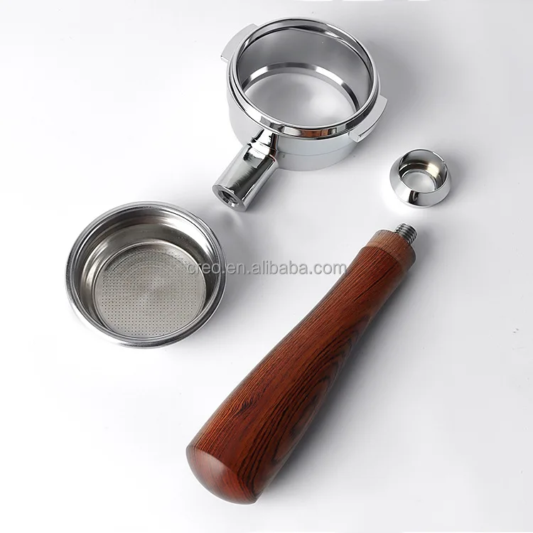 58mm stainless steel portafilter with wooden handle espresso machine drip coffee tea filter accessories-4