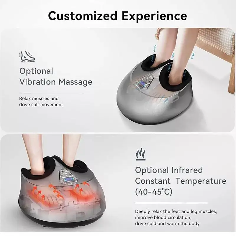 Blood Circulation Foot Massager With Heating Electric Heated Foot