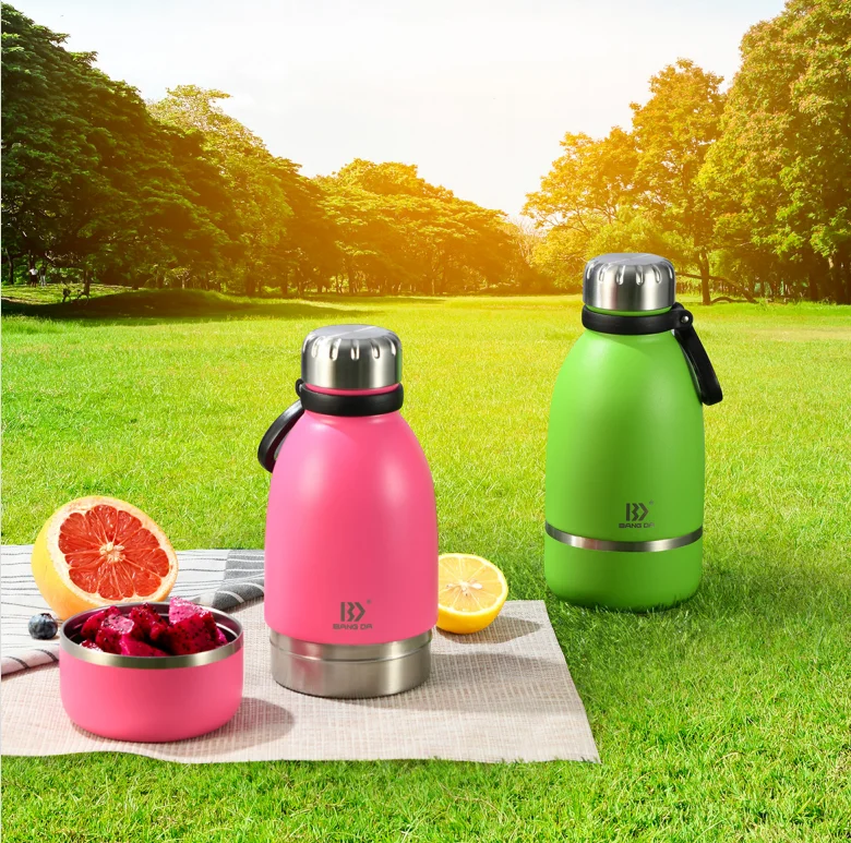 Multifunction Pet Dog Water Bottle For Cat Stainless Steel Water Bottle