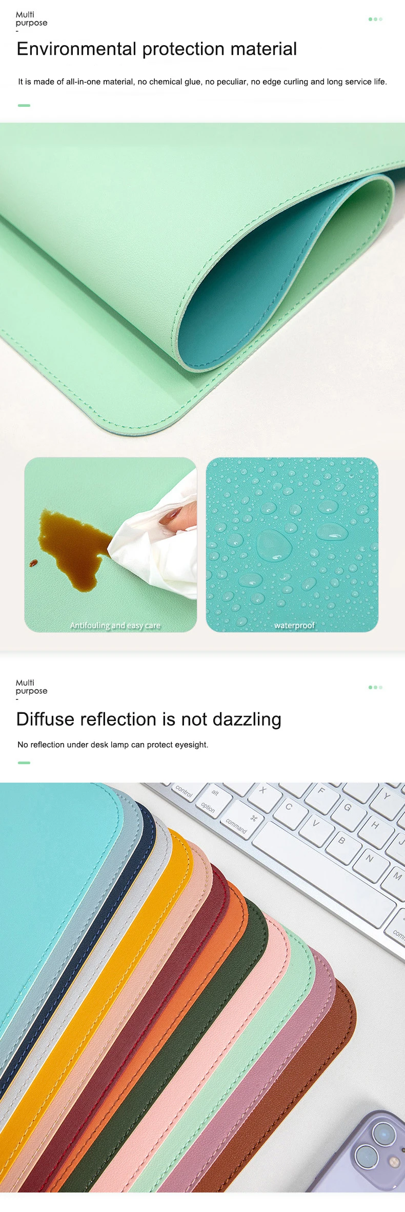 Large Blank White Plain Playmat Mousepad Sheet Roll Bulk Mouse Pad Pu