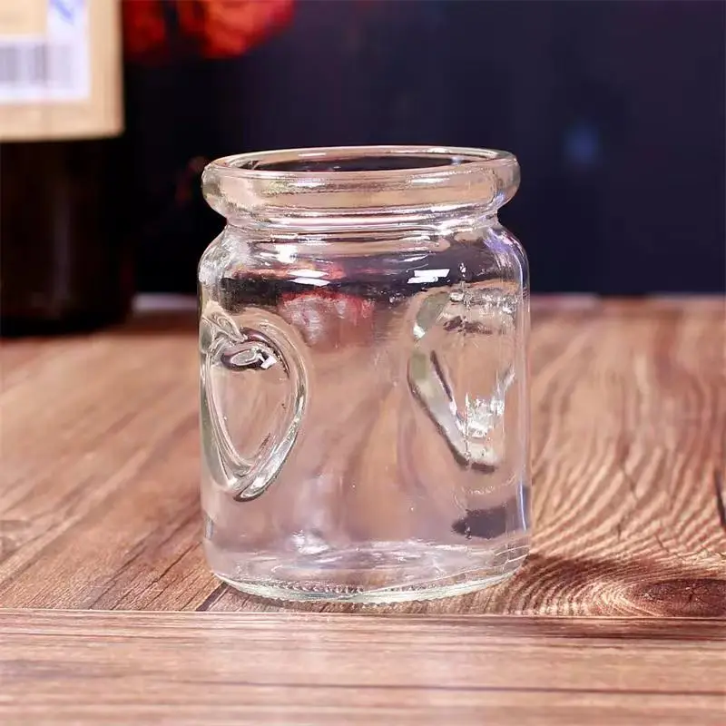Food Container 150ml 250ml Yogurt Milk Glass Pudding Jar with Plastic Lid