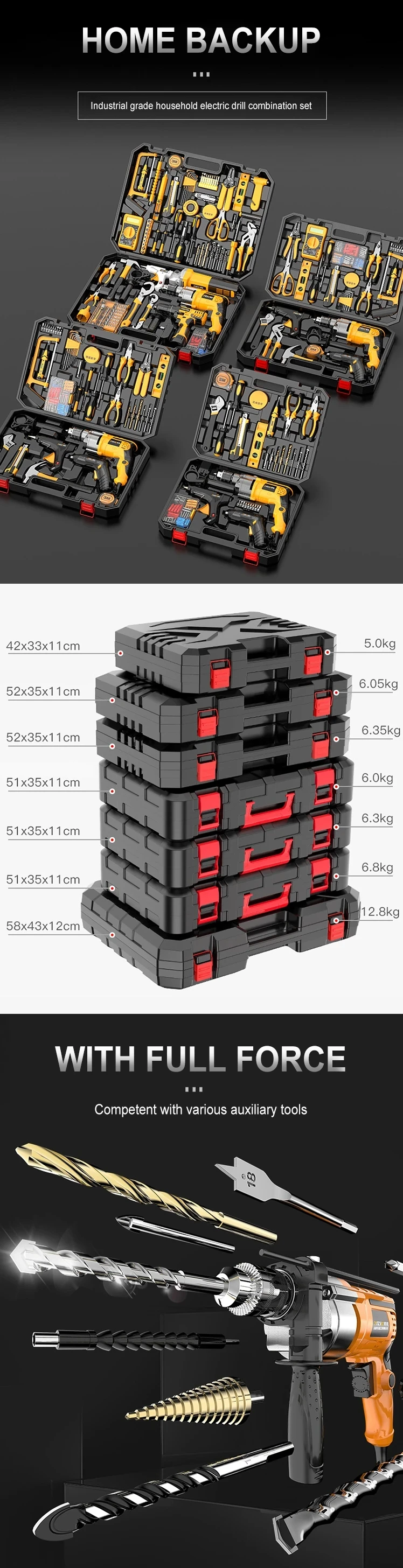 Hardware Electrical Power Combo Kit Cordless Herramientas Drill Machine
