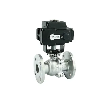 Yeke Custom AC DC 220V 24V 12V Control Water Flow Rate Electric Valve Stainless Steel Ball Valve, With Electric Actuator
