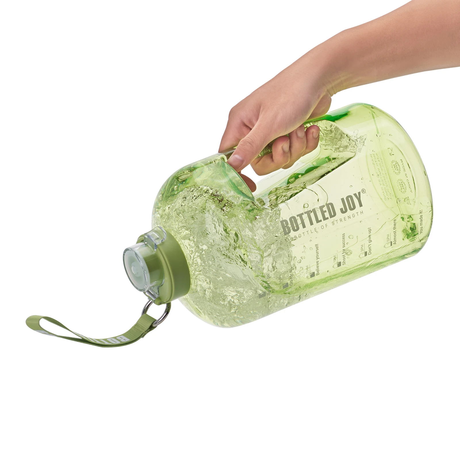 2.5l Bpa Free Food Grade Green Petg Gym Bottled Joy Water Bottle Sport