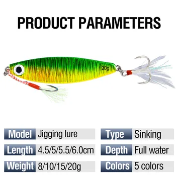 Cheery New Style Big 7g 10g 15g 20g Saltwater Tuna Hard Plastic Lure Artificial Isca Pesca Bass Fish Slice Made Silicone River – Soft Lure – view 5
