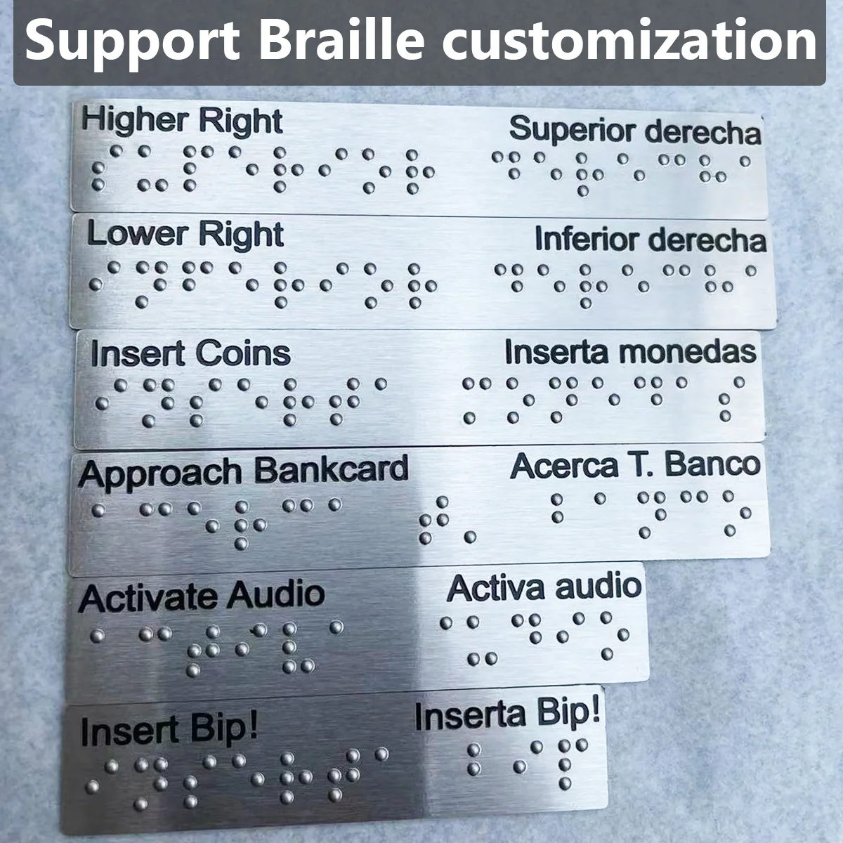 Raille Support Support Braille Customization Stainless Steel Braille Board With Raised ...