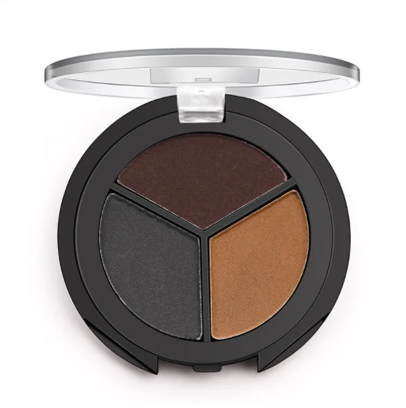 Круглые трехцветные, легко носить, макияж, тени для век с землей