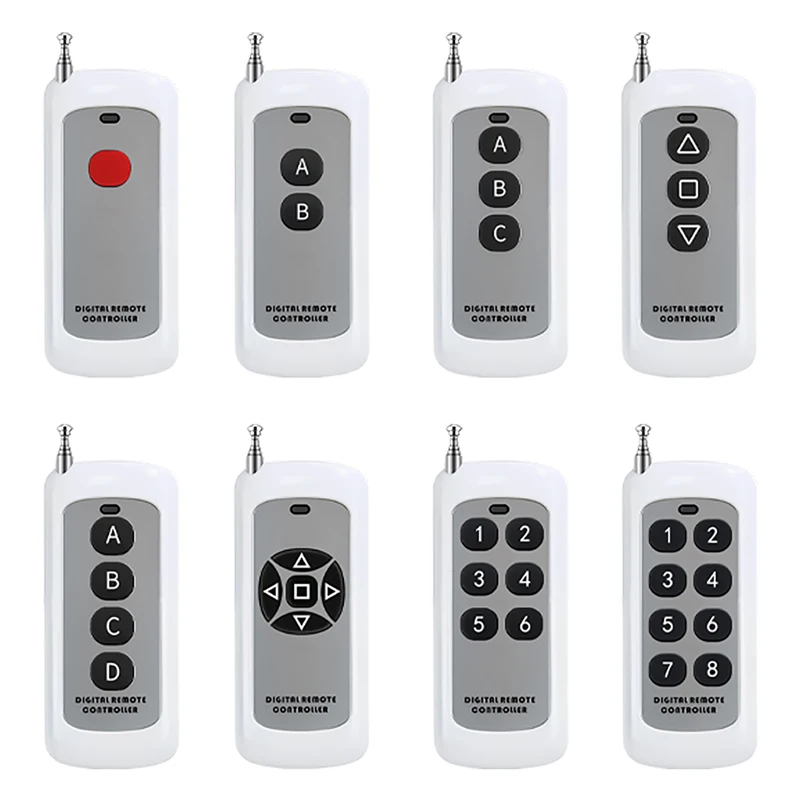 Long Range Remote Control - 4 Buttons Transmitter RF Wireless 433mhz