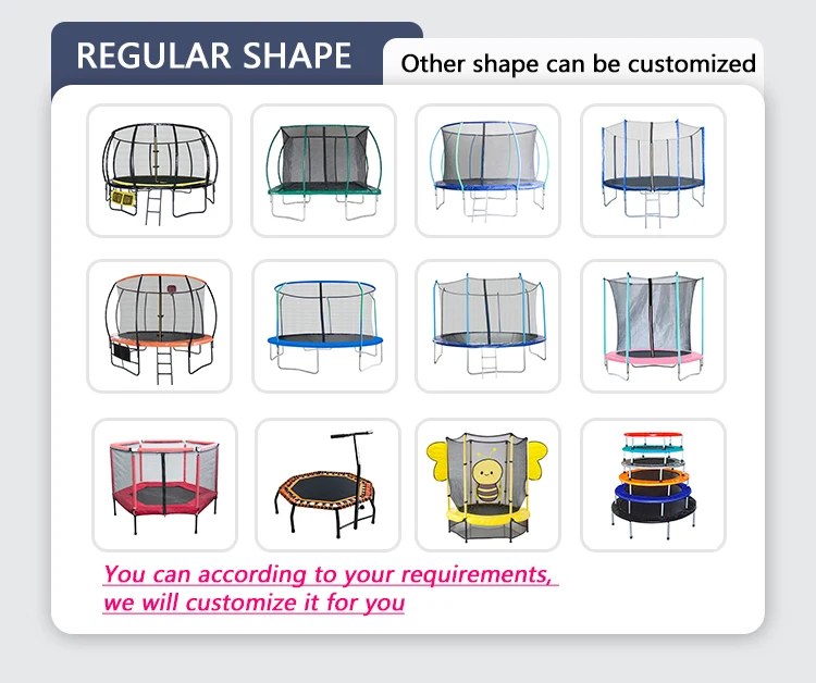 High Flexibility 55inch Outdoor Kids Fitness Trampolines Mini Trampoline Hexagonal Trampoline