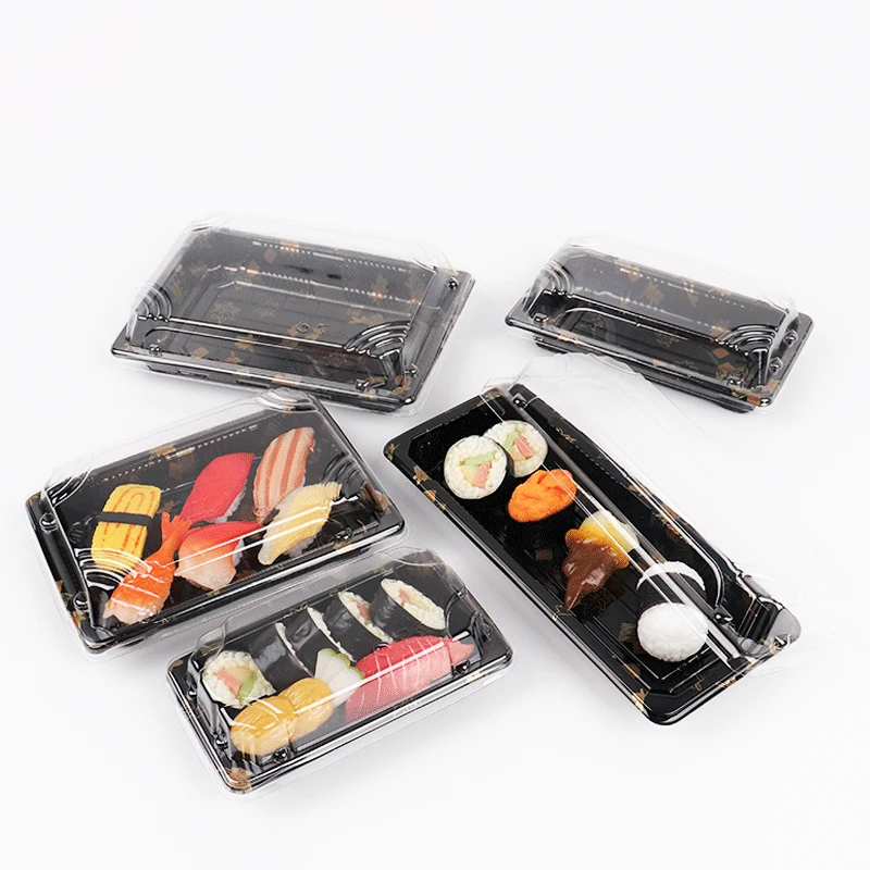 Plastic Cake Tin Disposable Packing Box, Sushi High Cover