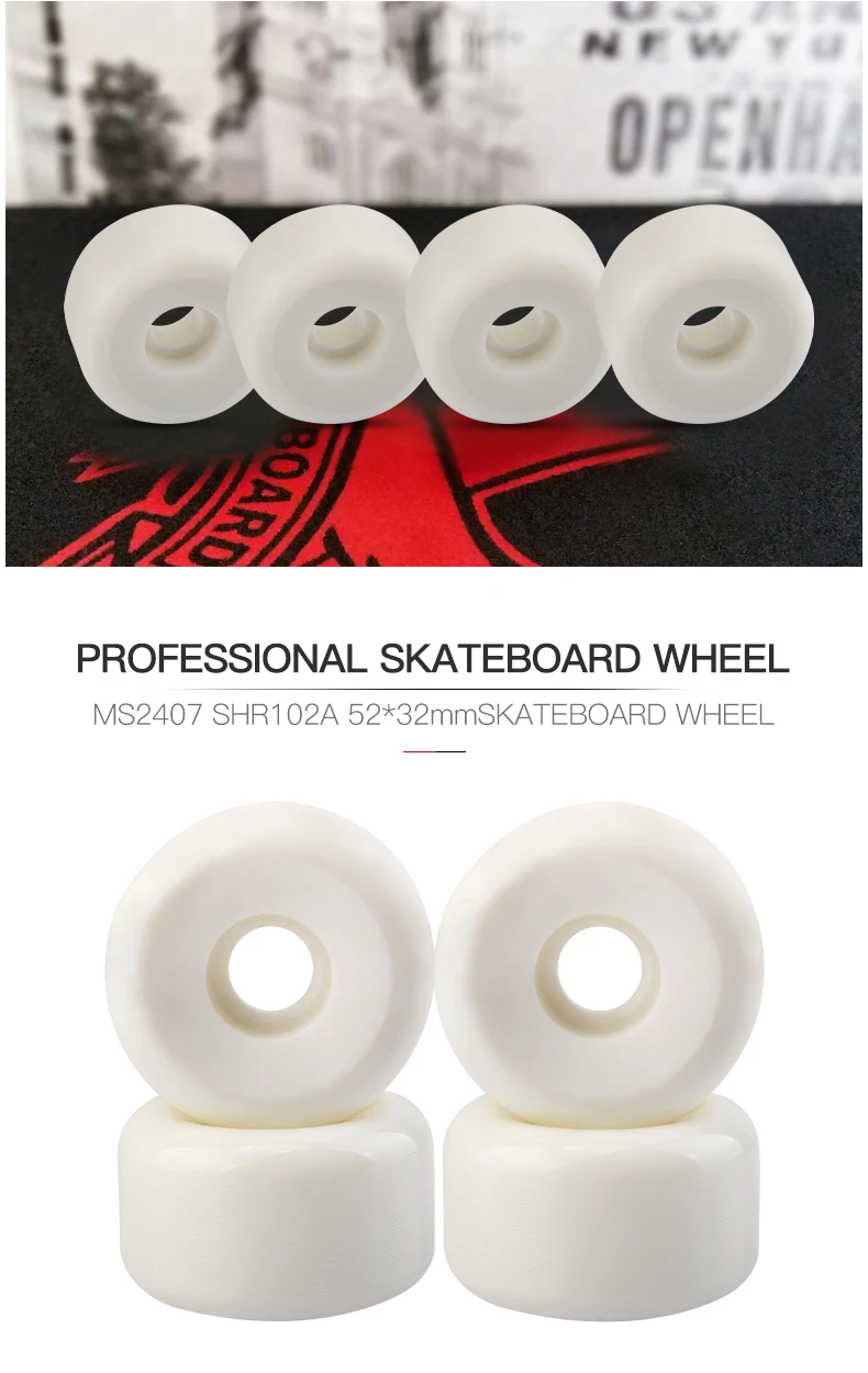 Manufacture Pro Professional 52mm 102a H Shape Oem Custom Polyurethane Street Skateboard Skate