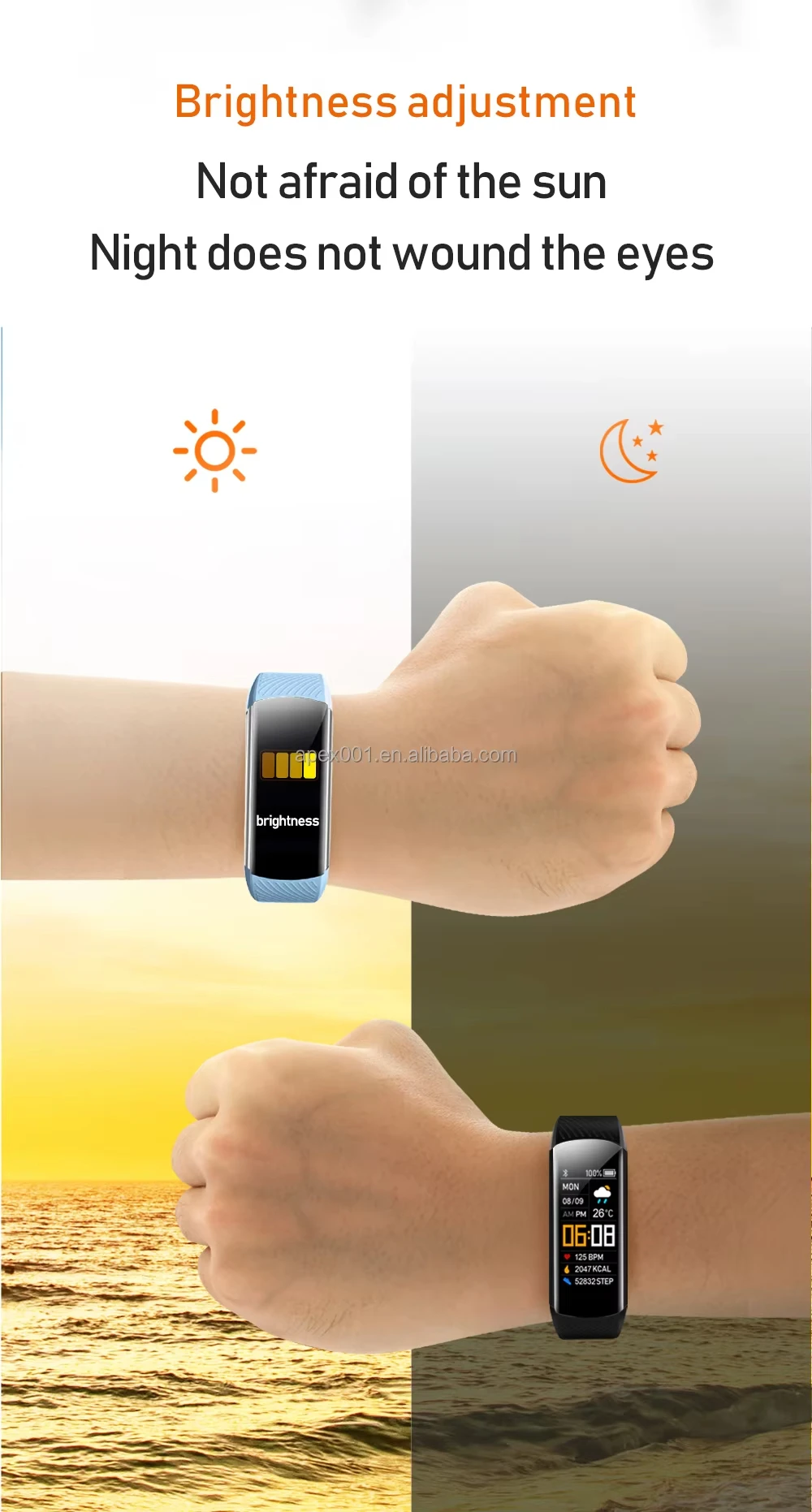 Kids Smartwatch Android AMOLED Display Silicone Band Sports Watch Sleep Monitor up to 4 Days Battery Life