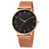 black dial, rose strap and rose pointer