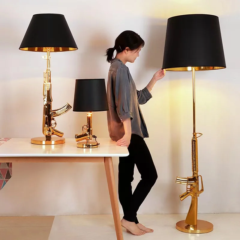 Nordic Post-modern Simple Designer Creative Ak47 Gun Floor Lights Living Room Post Modern Light Luxury Fancy Floor Lamp