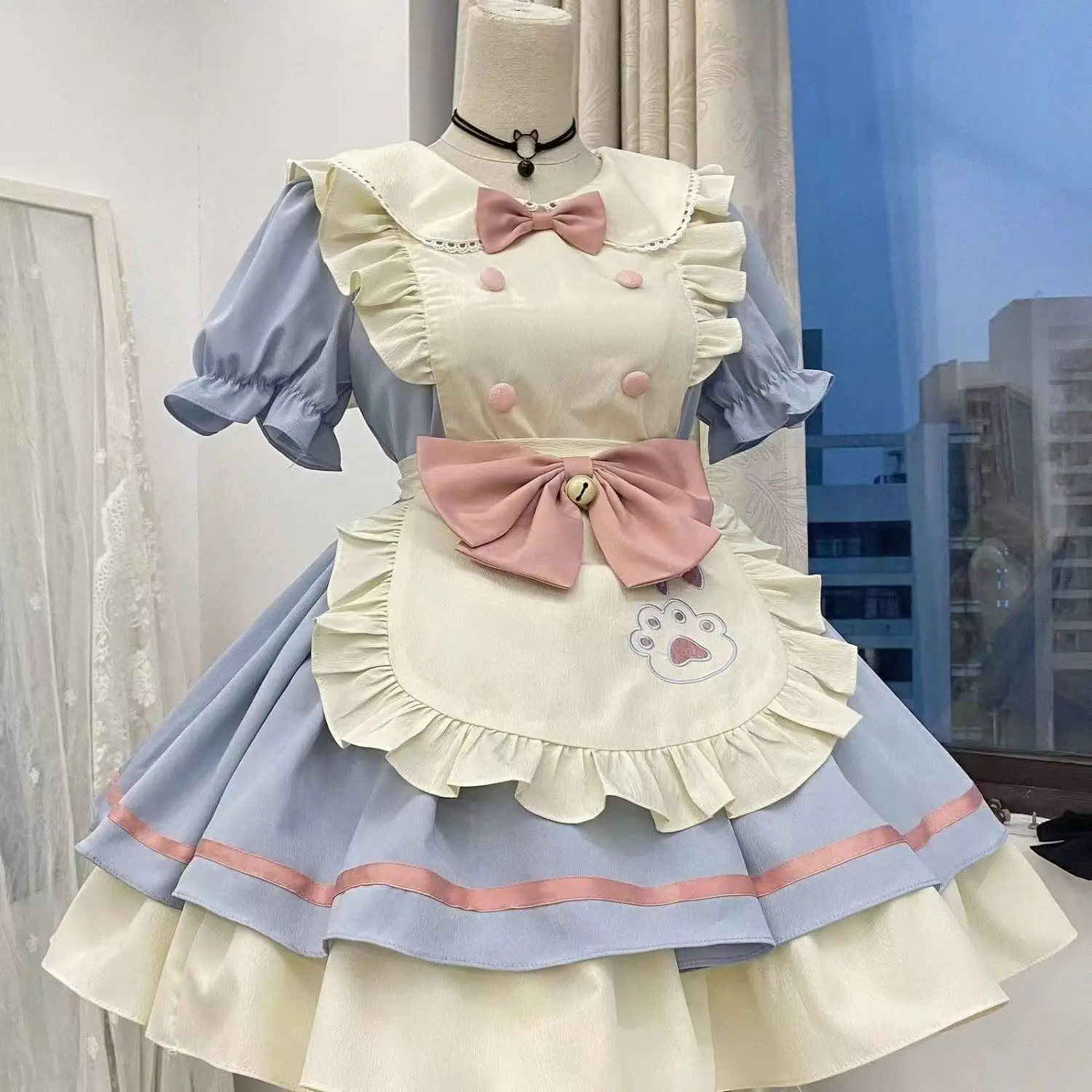 pastel maid dress Pink cafe maid dress  Cutiekill