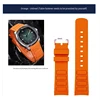 Cinturino arancione-B009 Fibbia ad ardiglione, Argento
