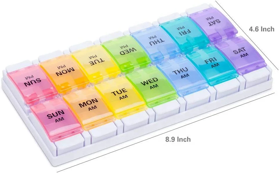 7-дневная Коробка органайзер для таблеток Недельная мини коробка хранения