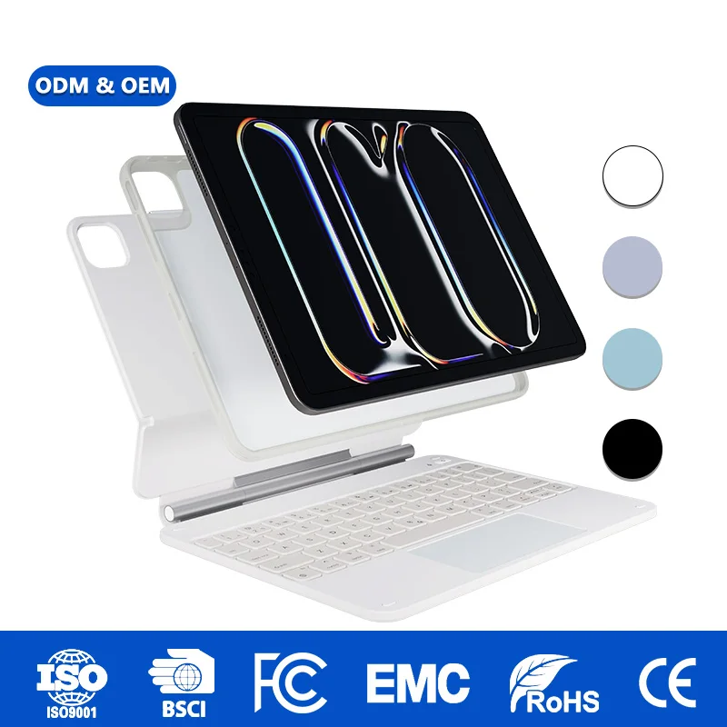 Lightweight Keyboard Case with Built-in Pencil Storage&Magnetic Closure Designed for iPad Air 11