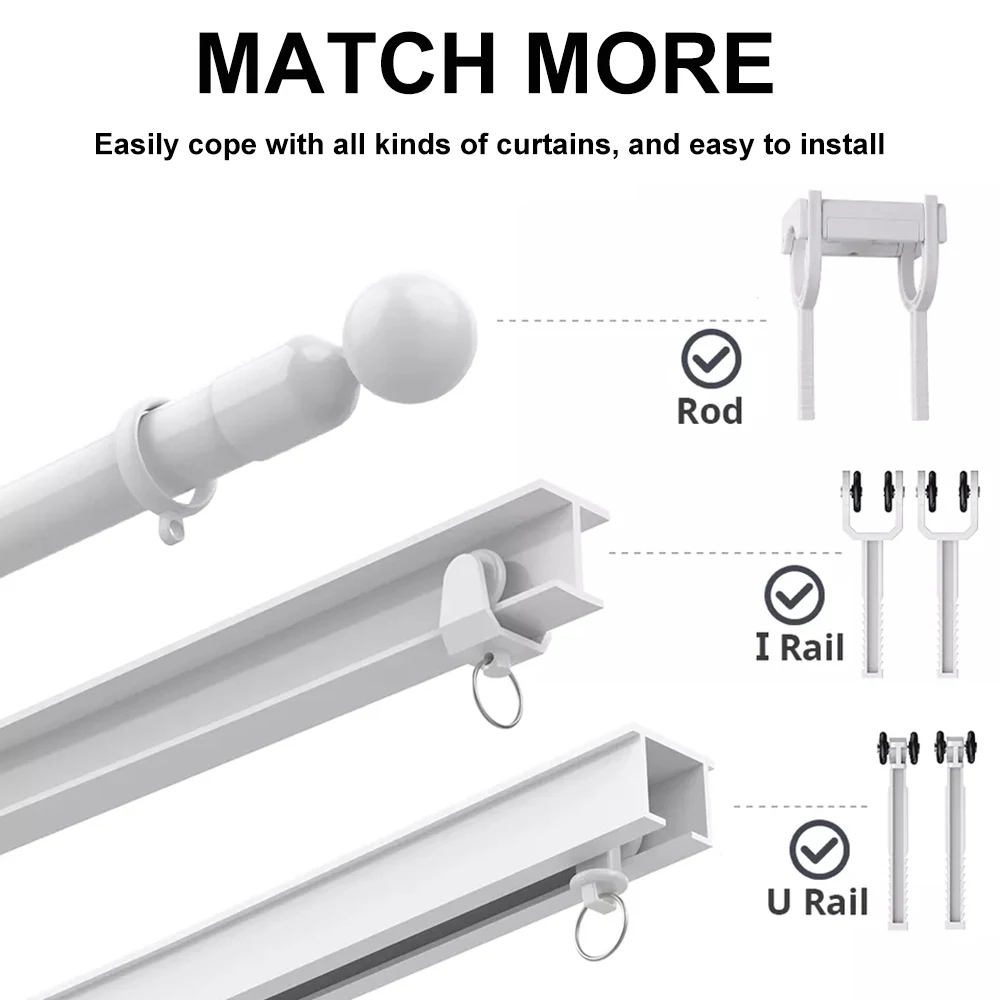Tuya WiFi Smart Curtain Driver Robot For Roman I Type U Type Curtains Track Alexa Google Home Control Blind Motors
