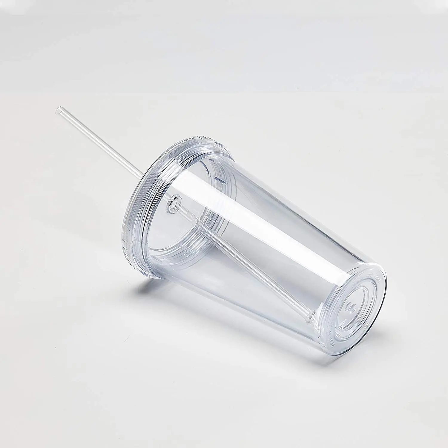 Clear Insulated Acrylic Tumblers Bulk Double Wall Reusable Classic Cups