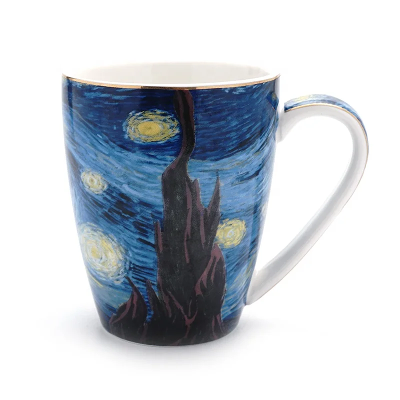Starry Night by Vincent Van Gogh Stylish Latte Coffee Cup for Home Using Kitchen