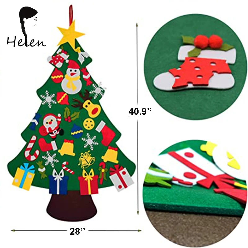 2023 New Diy Felt Christmas Tree For Kids Toddlers Wall Hanging