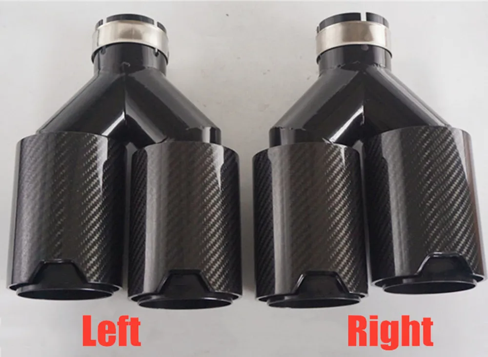 M performance Muffler Dual Carbon Fiber+black stainless Suitable for bmw car modification Exhaust Tips End Pipes