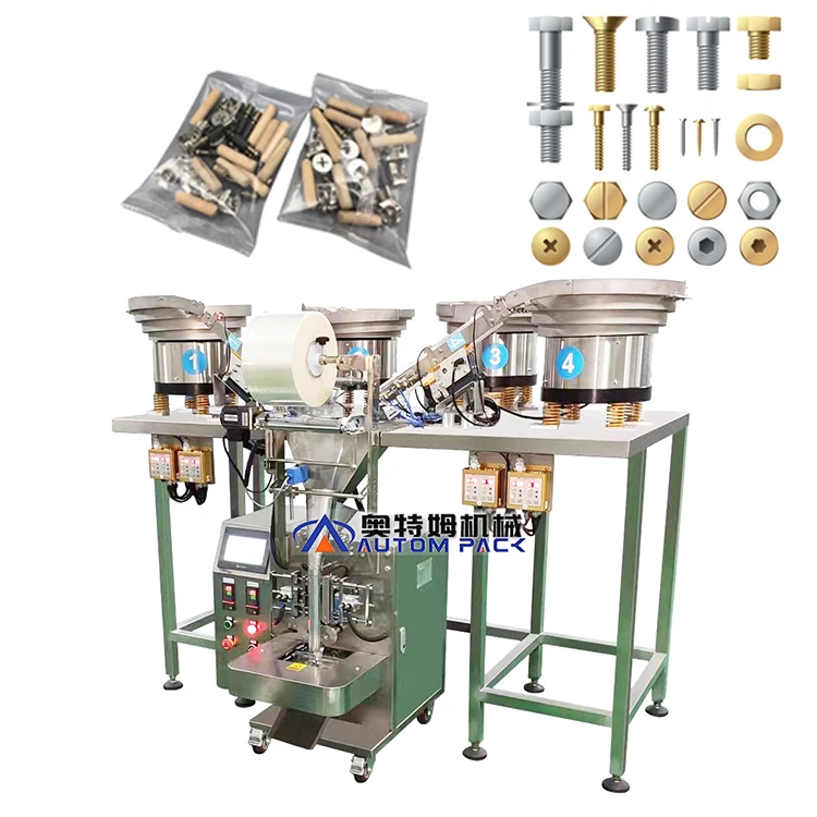 Factory Counting / Sorting Hardware Fittings Bolt Screws Fastener Bullet Screw Mixed Plastic Bag Counting Packing Machine