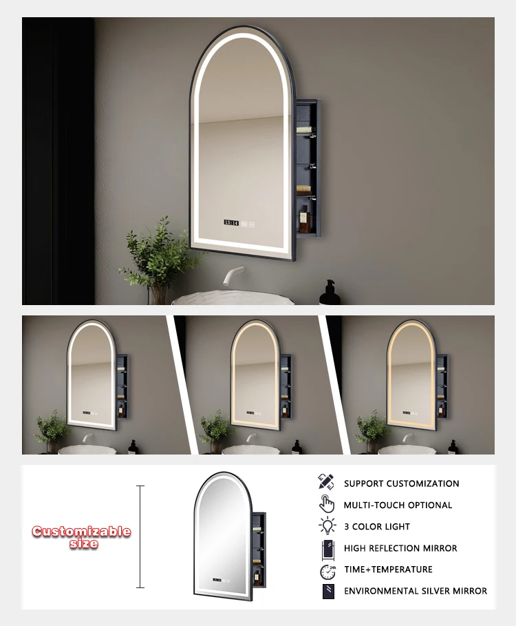 product lighting led arch cabinets custom surface mount medicine cabinets wall mounted bathroom cabinets with mirror-4