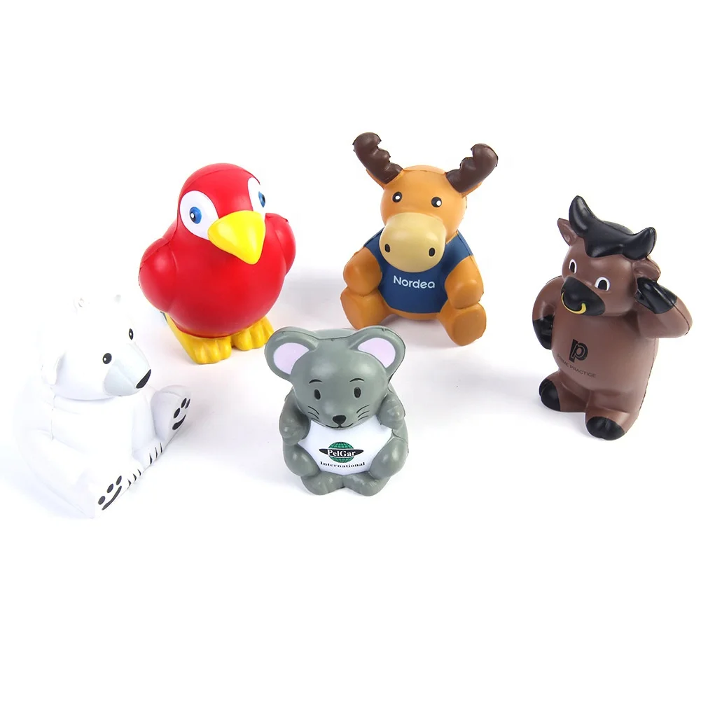 Cute Custom Logo Printing Squeeze PU Foam Stress Relief Anti-stress Penguin Stress Ball