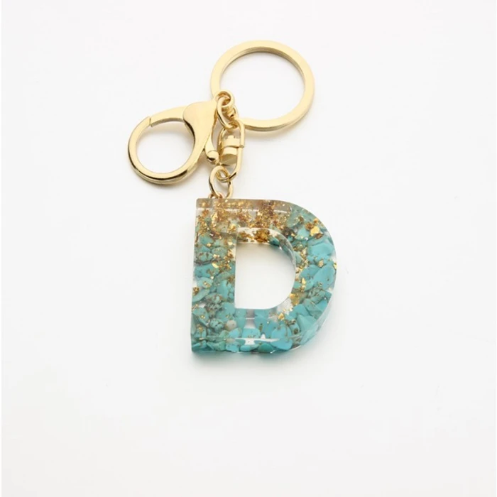 Turquoise Keychain Alphabet Gaudí Collection