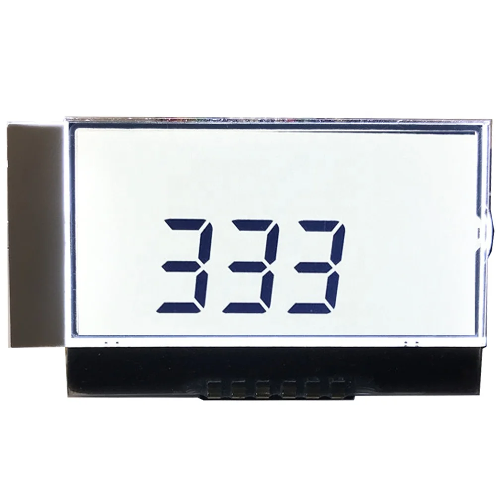 customize small  Inch 3 Digits 7 Segment  LCD Display  with drive IC white on black TN  COG LCD display Module