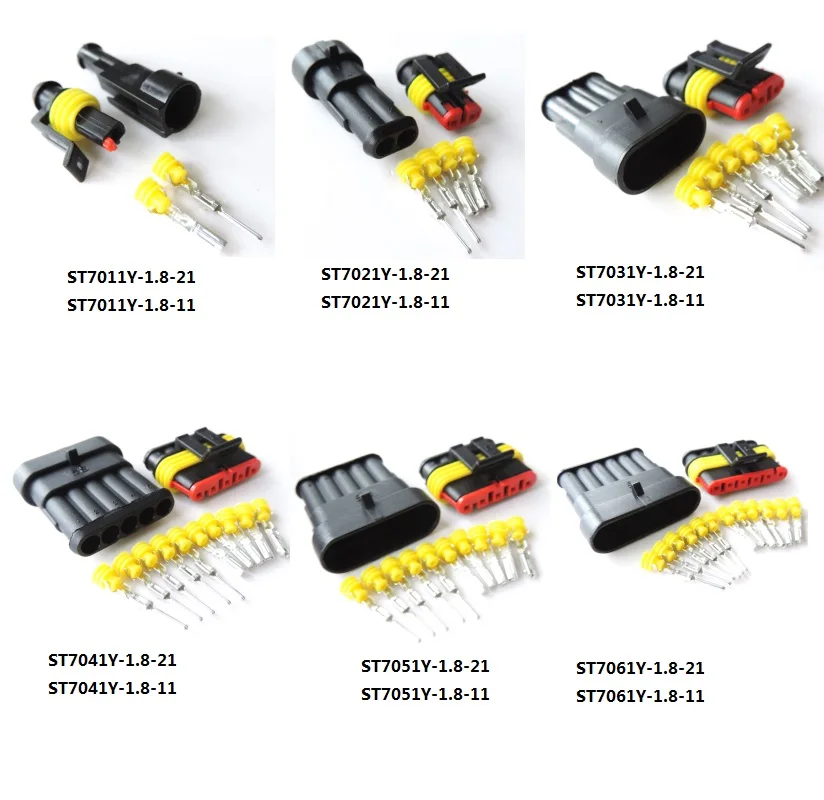 Car 174264-2 AMP TYCO 6 Way Male Female TE Econoseal Waterproof