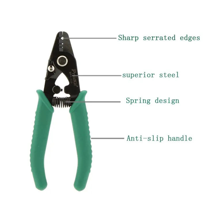 Proskit 8PK-326 Fiber Optical Stripper - Precision Tool