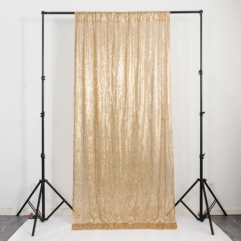 Tende Con Frange Paillettes Metalliche Per Feste – 2 Pezzi 1x2,5 Mt – Oro, Rosse, Blu, Etc.